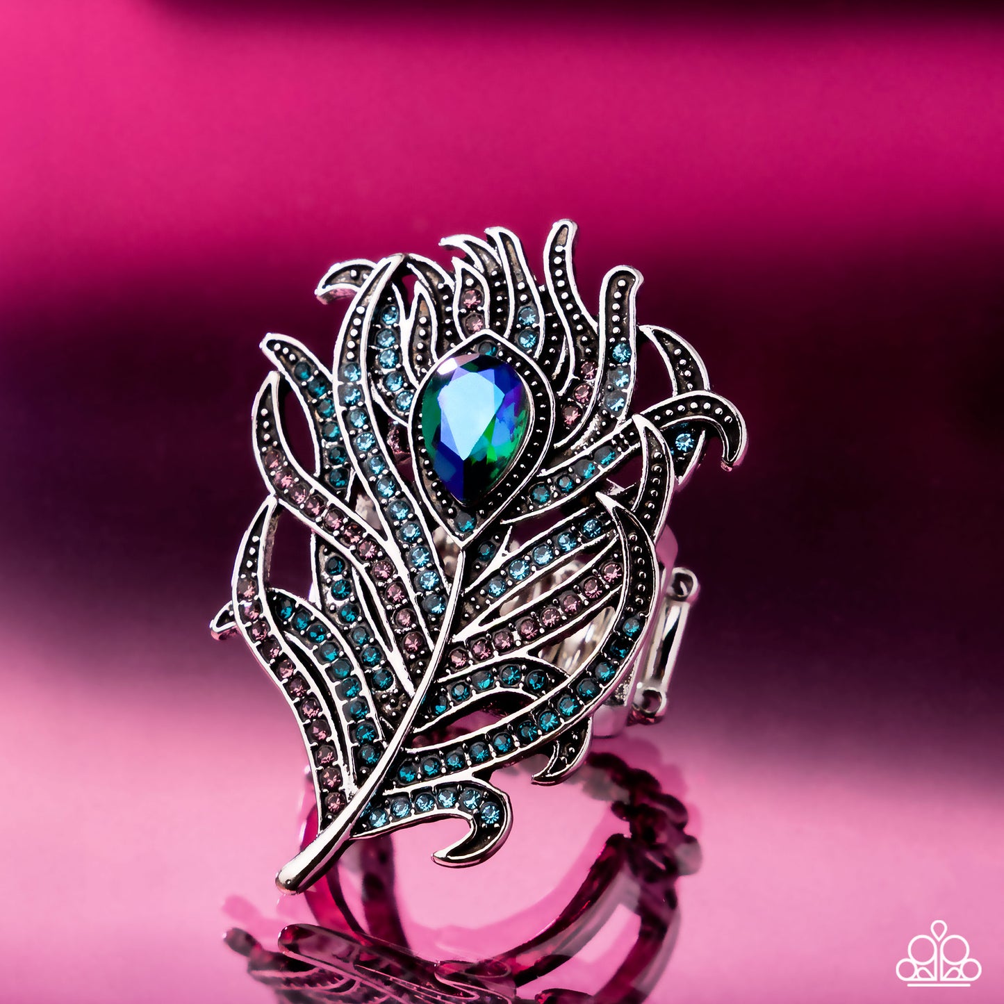 Polished Peacock - Blue ring