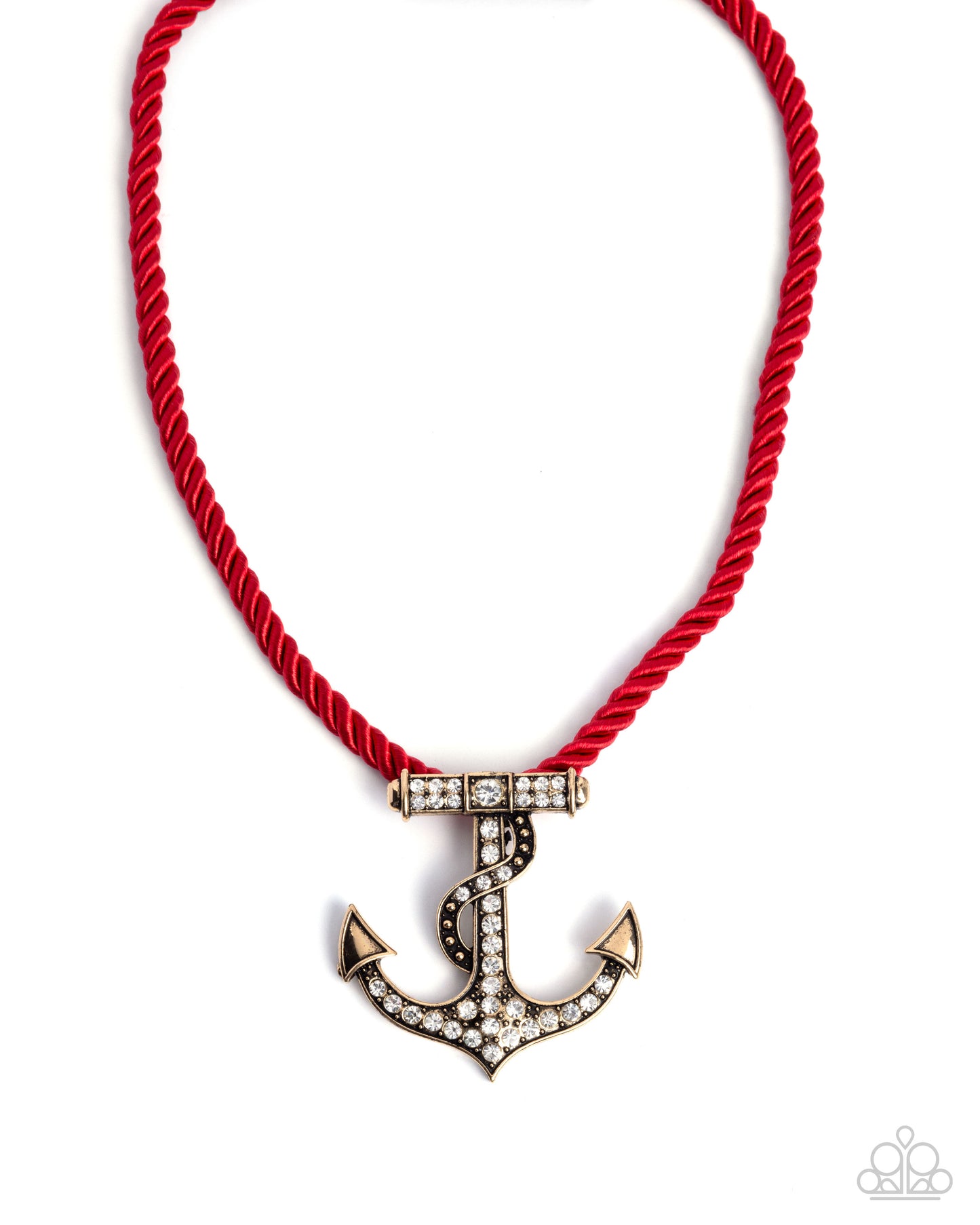 Anchored Allure - Red necklace