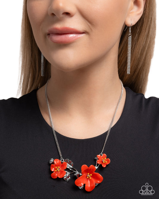 Floral Forecast - Red necklace