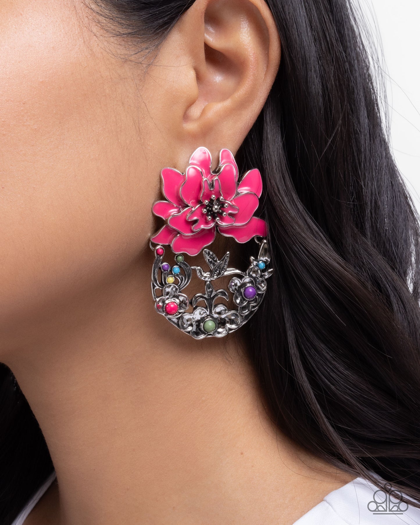 Hummingbird Homecoming - Pink earrings