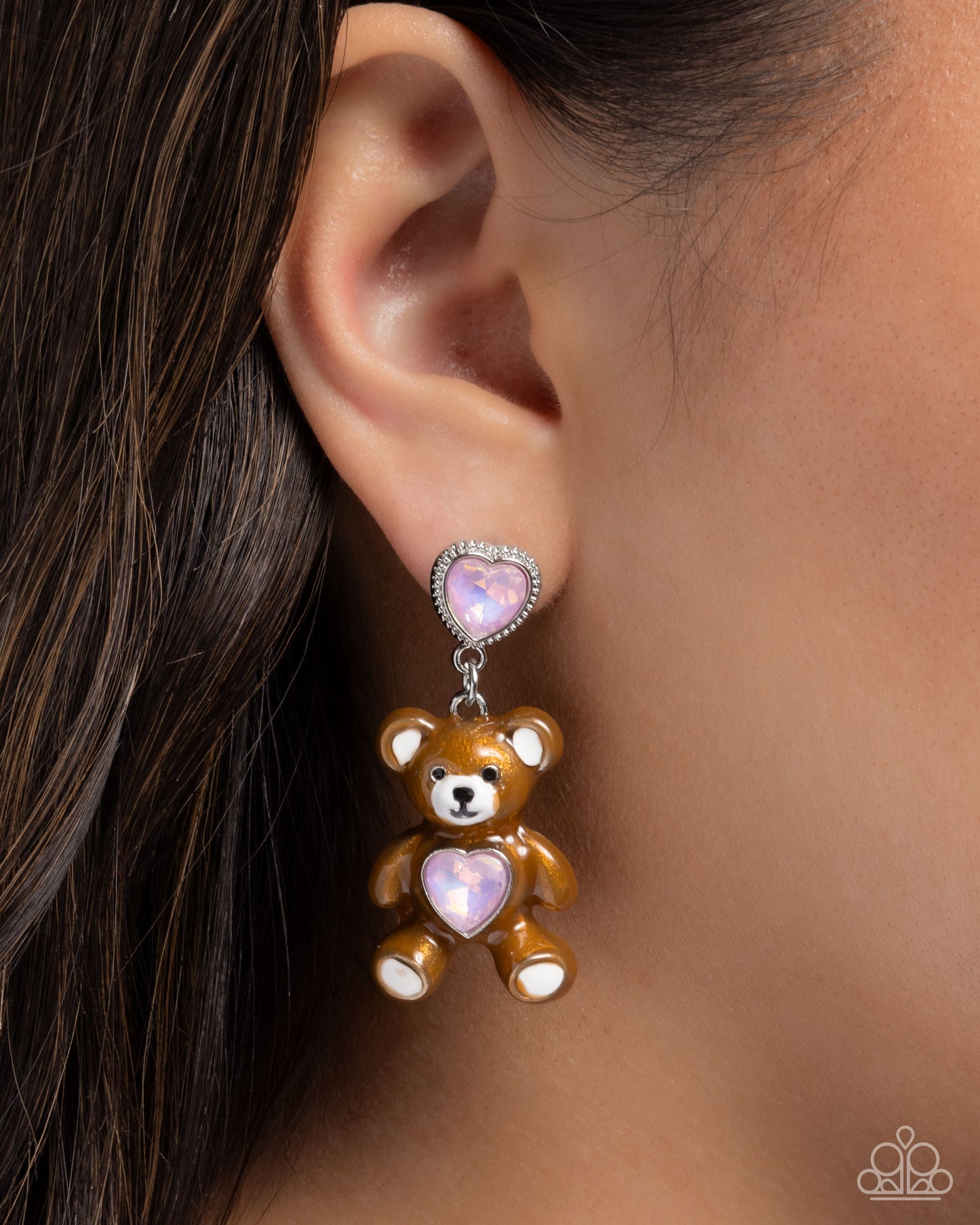 Traditional Teddy - Pink earrings