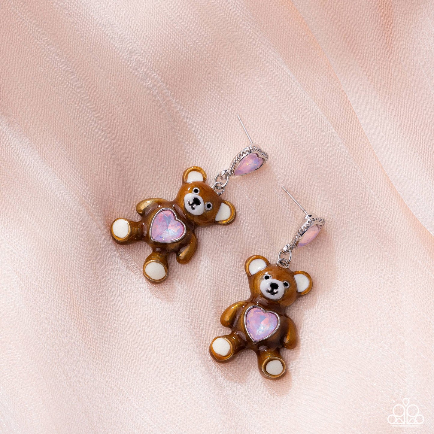 Traditional Teddy - Pink earrings