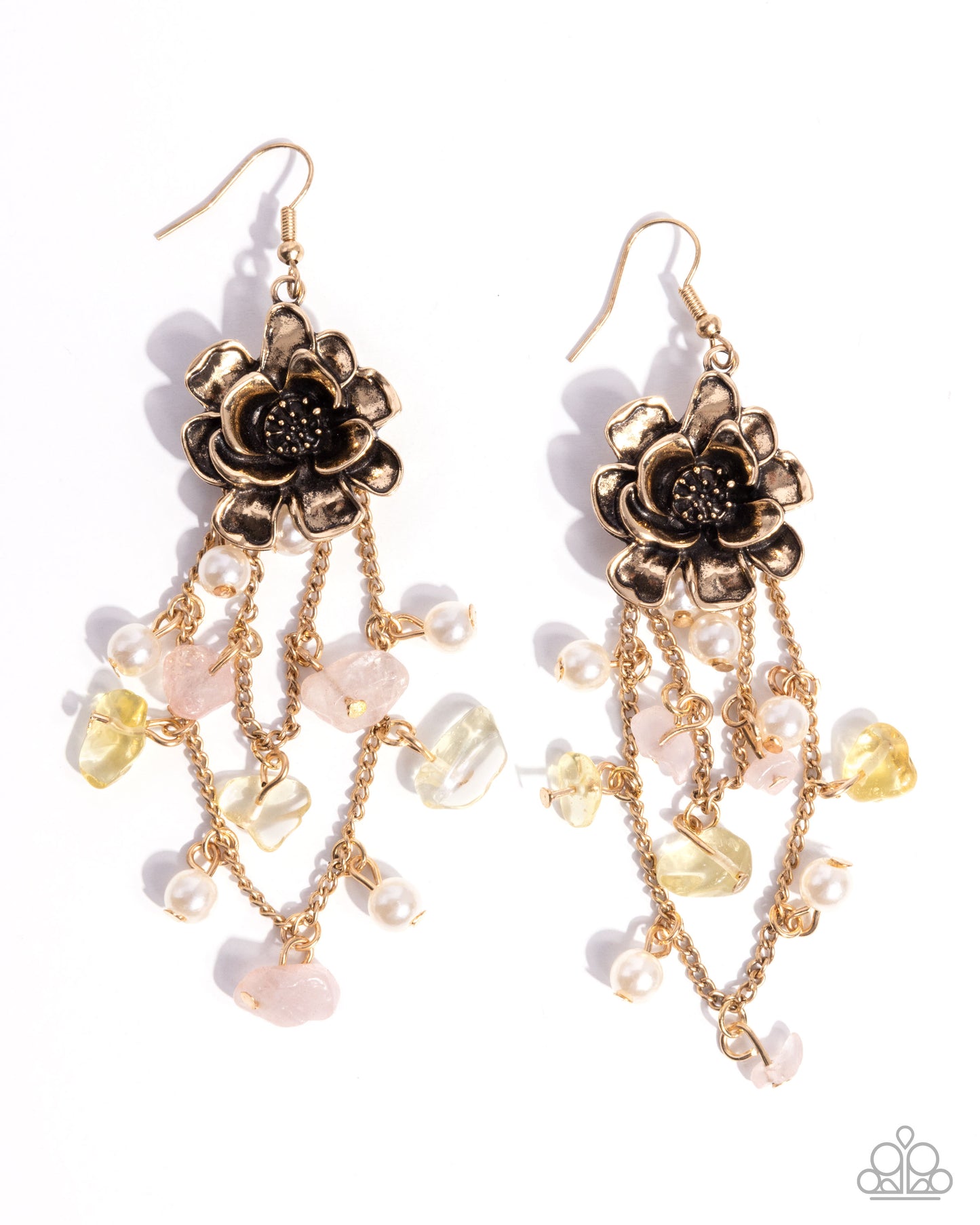 Carefree Cascade - Yellow earrings