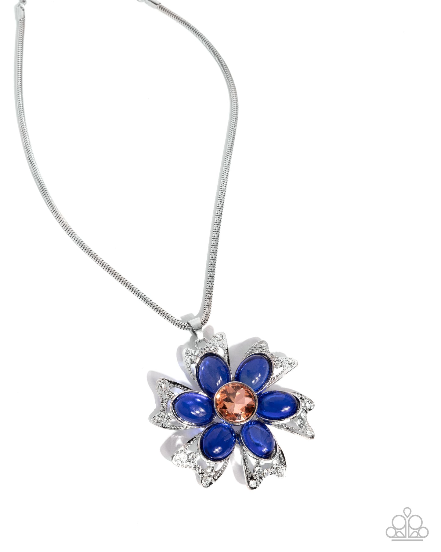 Floral Figurehead - Blue necklace