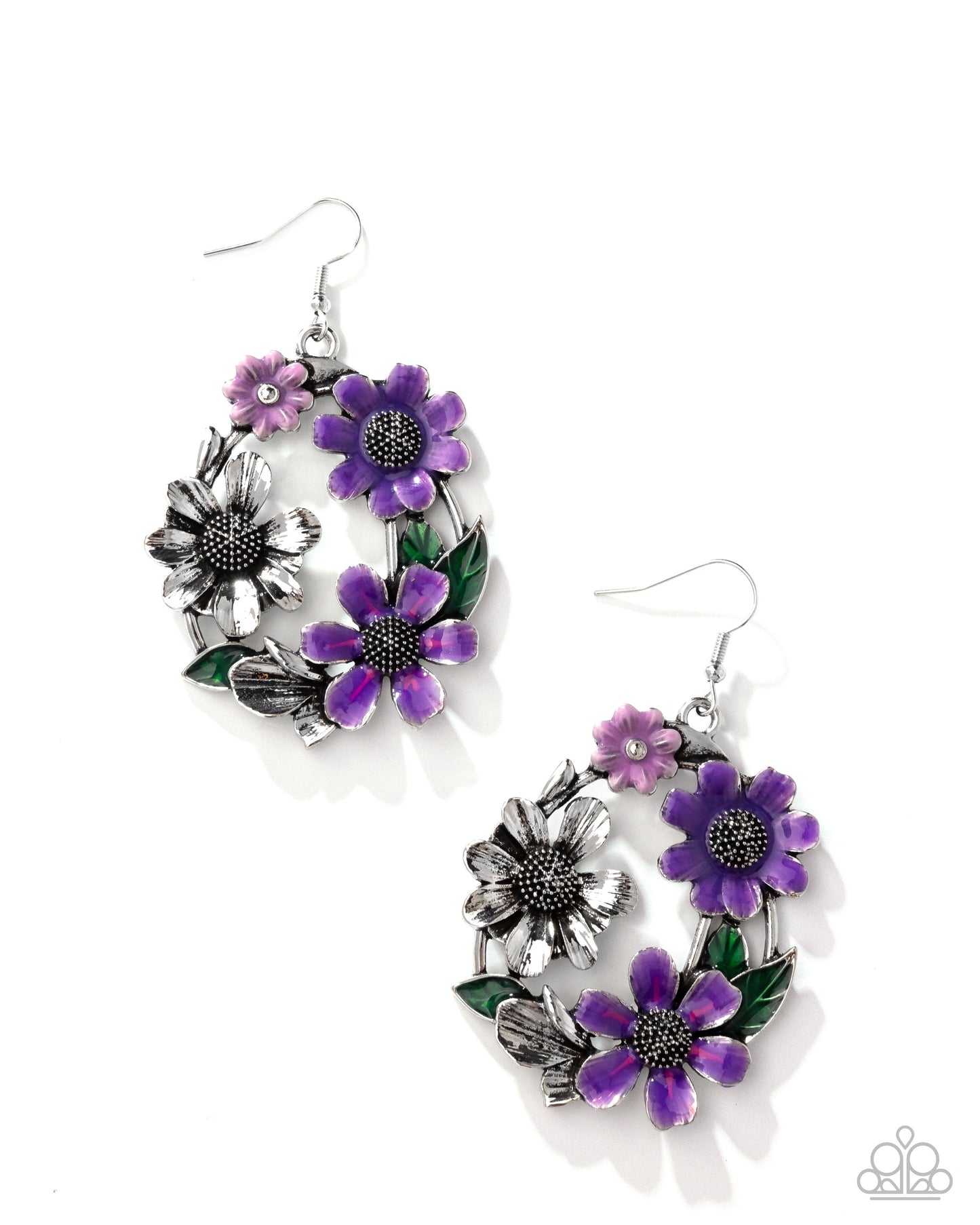 Wreathed Weekday - Purple earrings