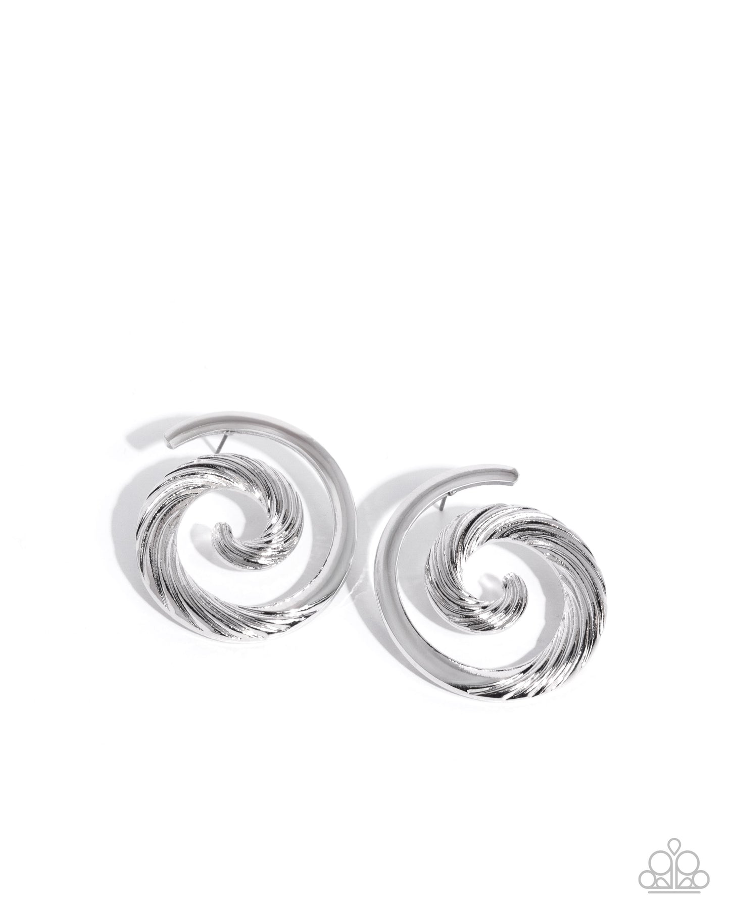 Spiral Silhouette - Silver earrings