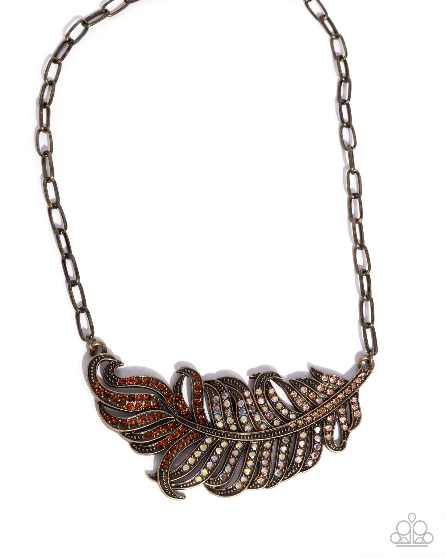 Fancy Feather - Brass necklace -coming soon