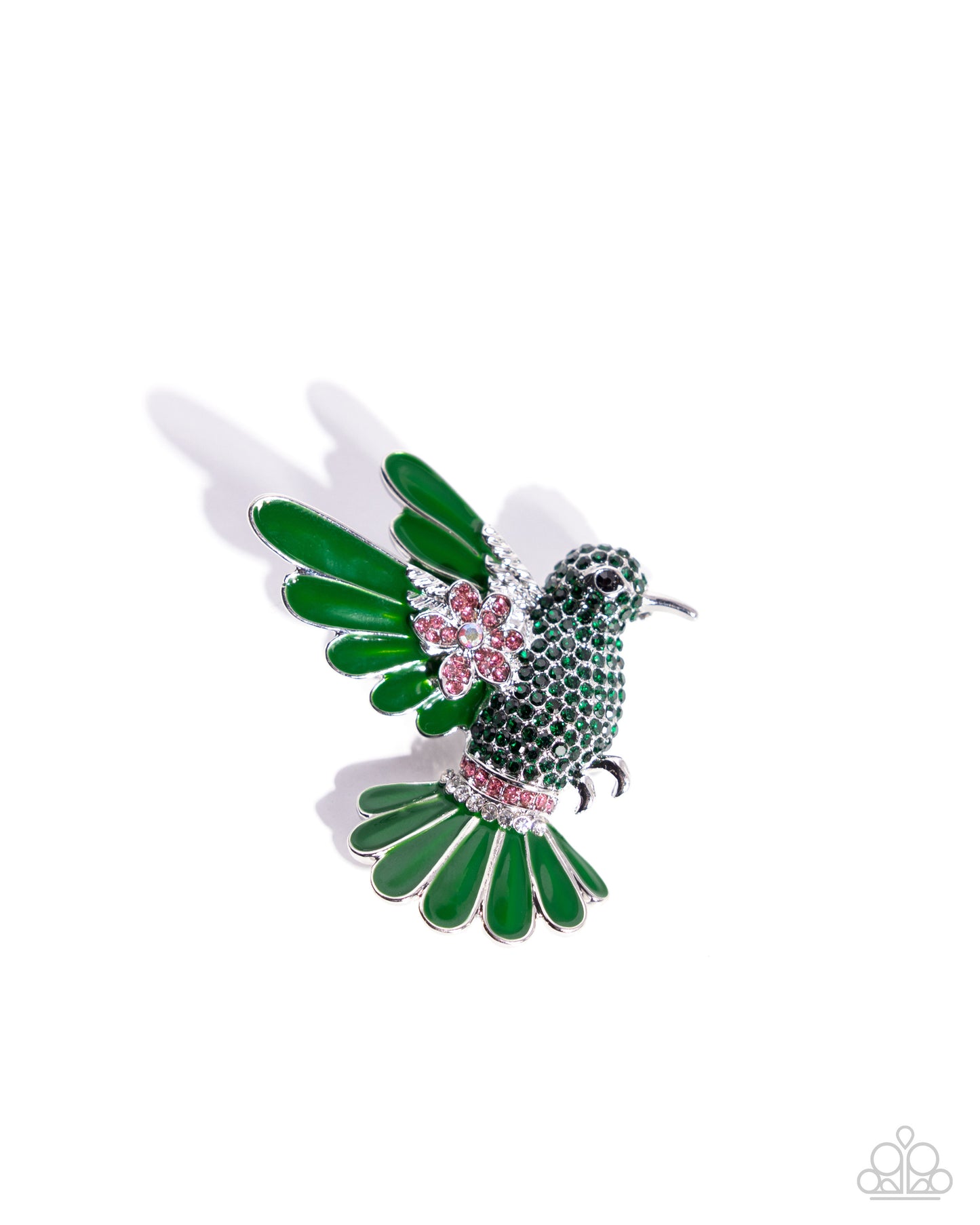 Hummingbird Heirloom - Green-brooch
