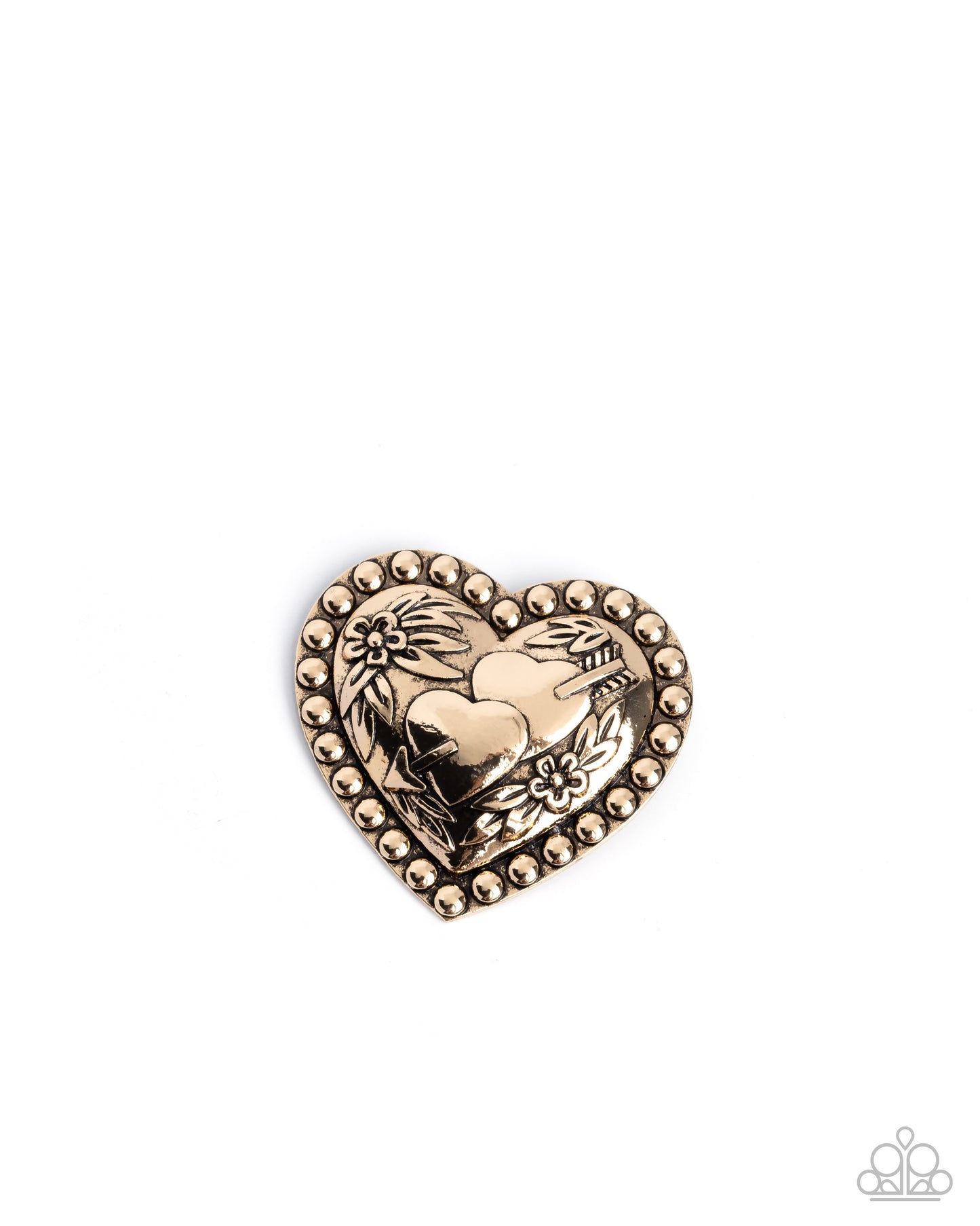 A Breath of Fresh Romance - Gold brooch