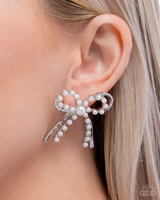Girly Get Together - White earrings -coming soon