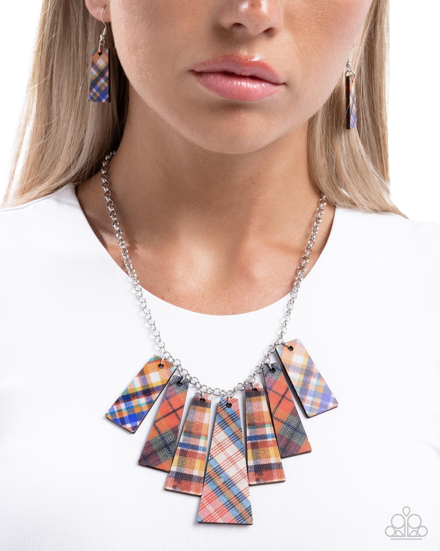 Pleasing Plaid - Red necklace-coming soon