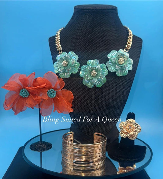 Set it up with Lola- orange flowers