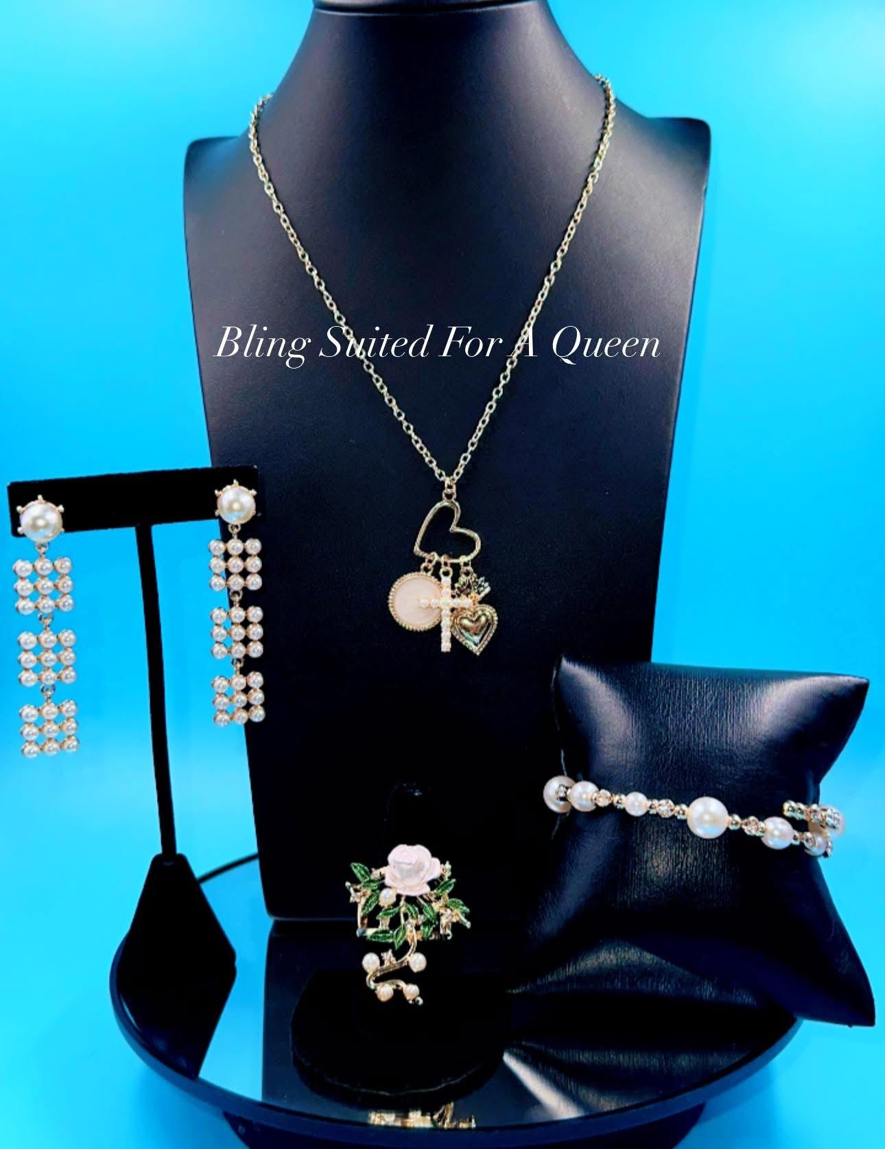 Set it up with Lola-gold/ pearl cross