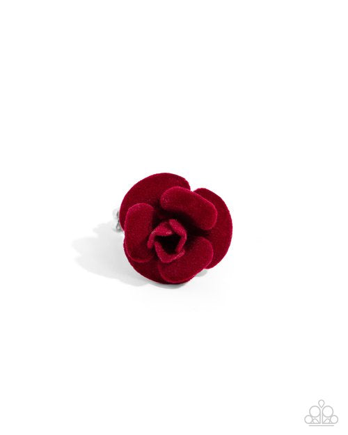 Anillo rojo rosetón relajado