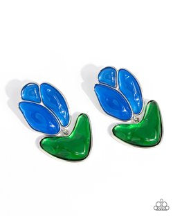 Tulip Triumph -Blue earrings