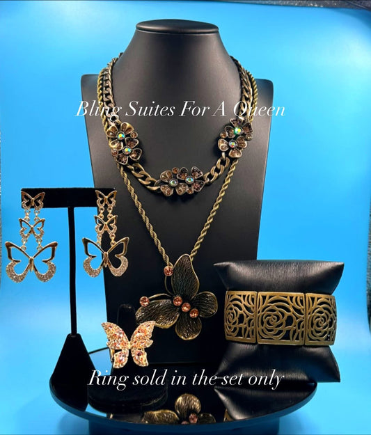 Set it up with Lola - brass butterfly and flowers