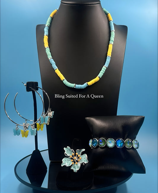 Set it up With Lola - Blue /Yellow butterfly