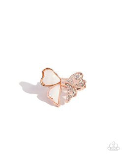 BOW-stopper rose gold ring