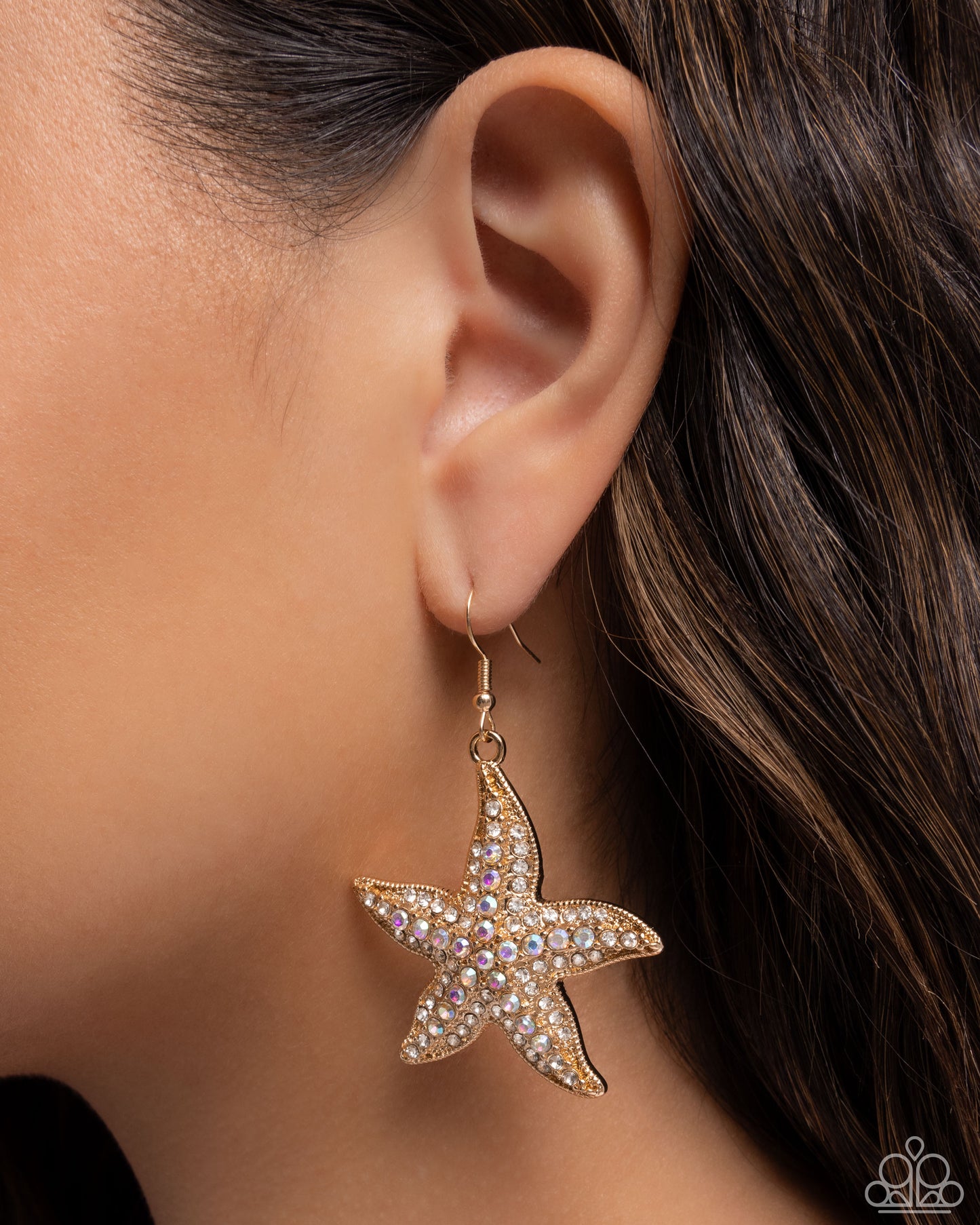 Starfish Spectacle gold earrings