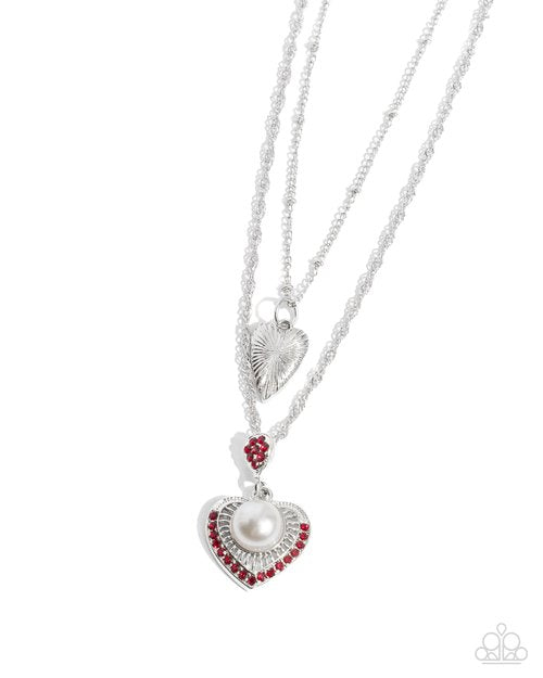 Abstract Affection red necklace