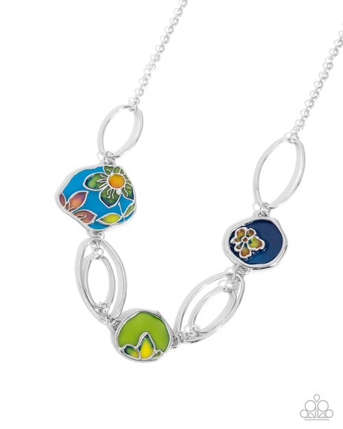 Stained Glass Statement multi colored necklace