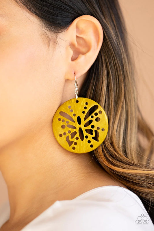 Bali Butterfly - Yellow earrings