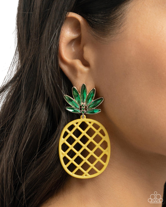 Pineapple Passion - Yellow earrings