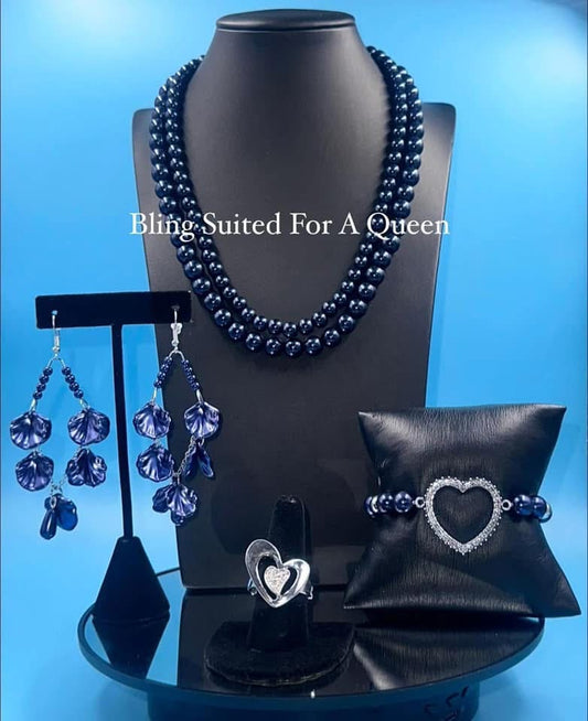 Set it up with Lola- blue peals with 💙bracelet