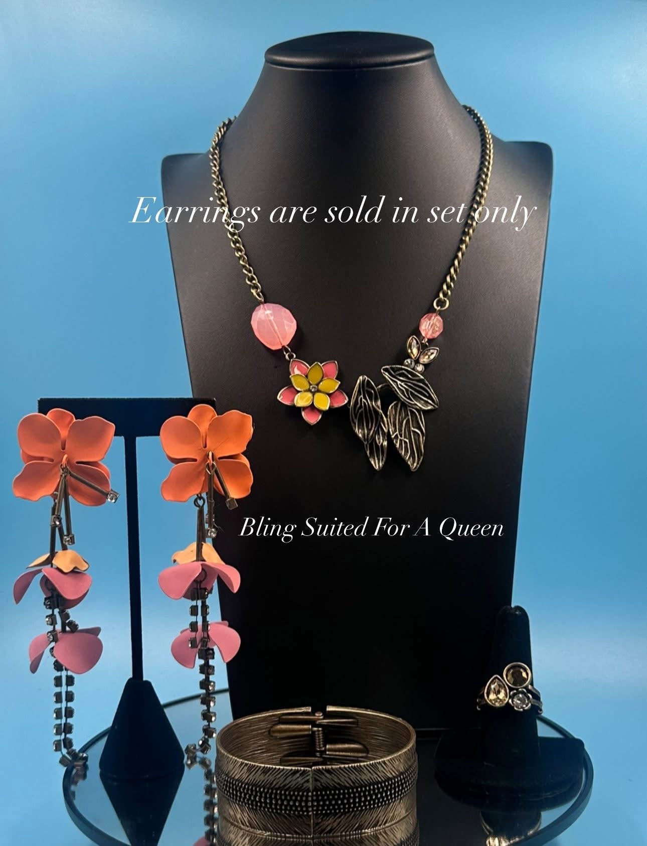 Set it up with Lola -brass flowers