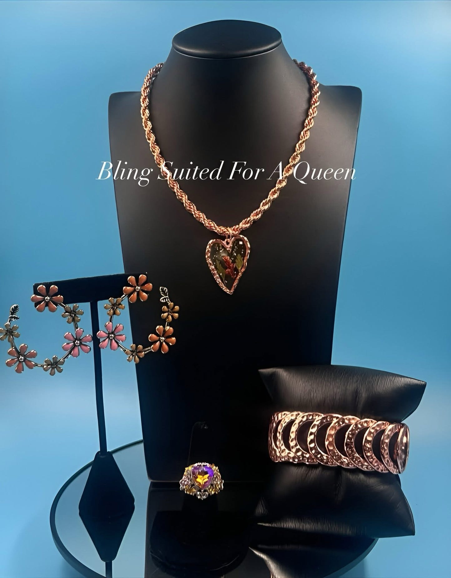 Set it up with Lola - copper flowers