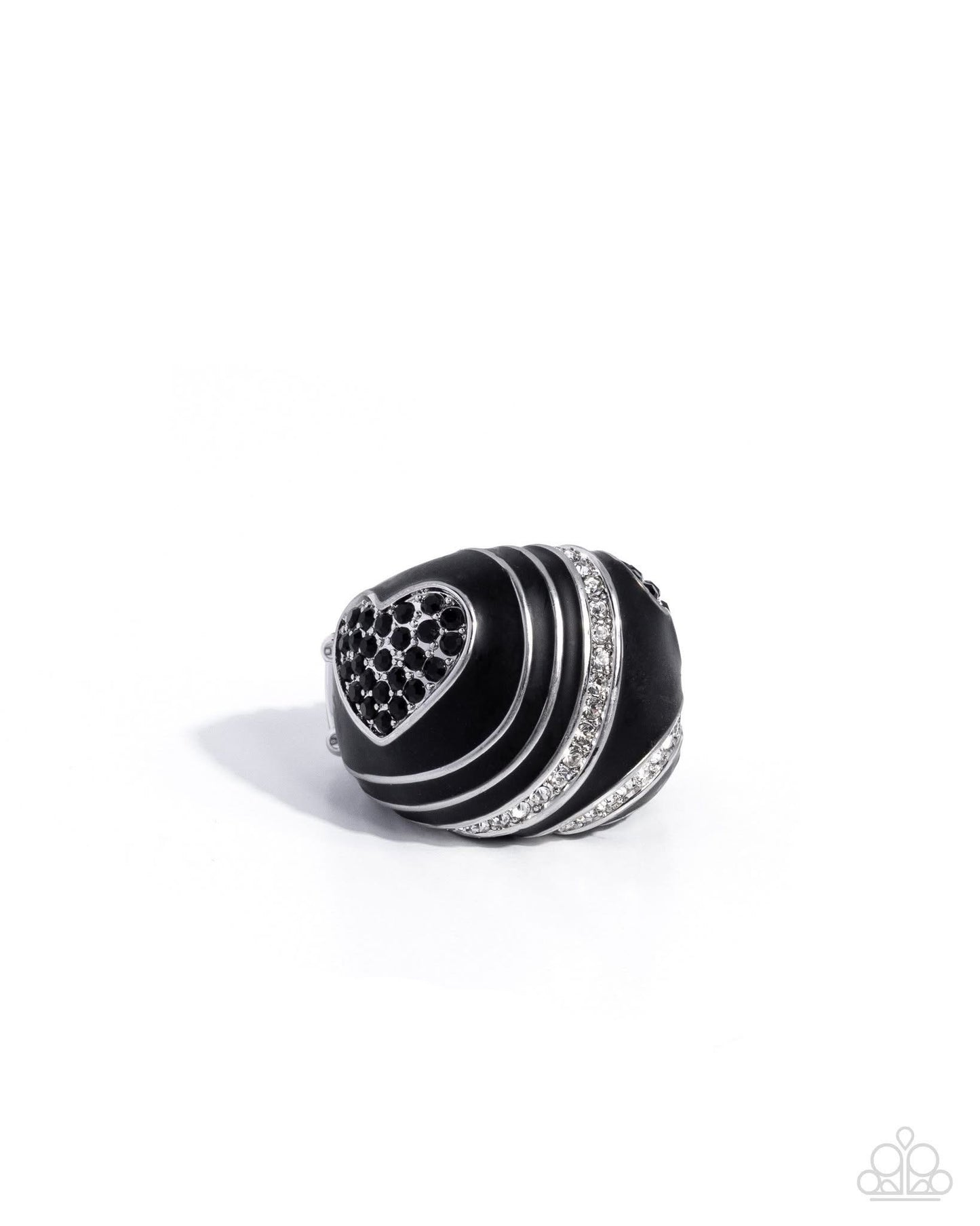 Heartfelt Hype black ring
