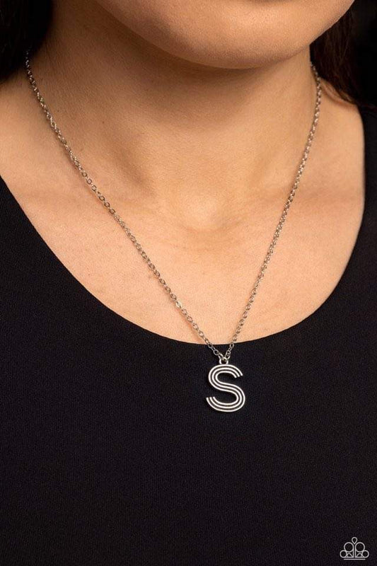 Silver necklace “S”