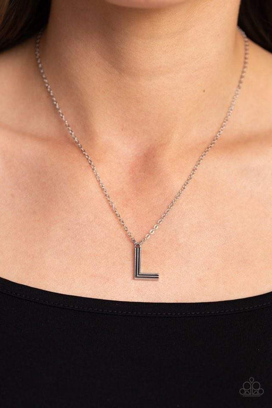 Silver necklace “L”
