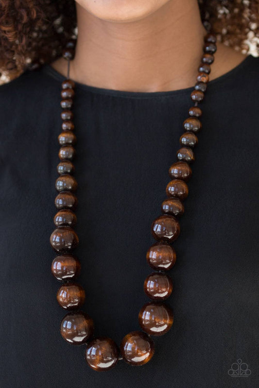 Effortlessly Everglades - Brown necklace