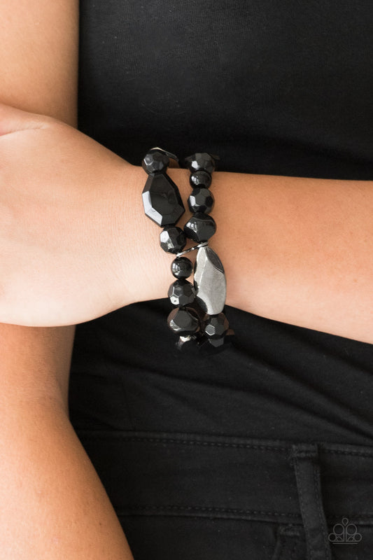 Rockin Rock Candy - Pulsera negra - Vintage