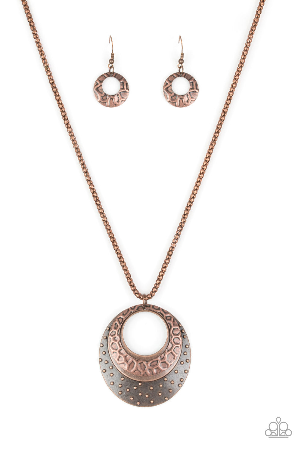 Texture Trio - Copper necklace