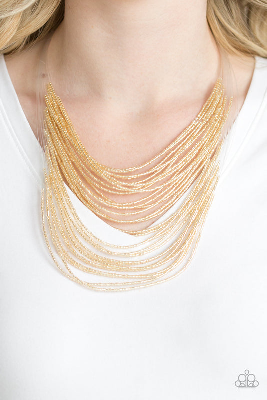Catwalk Queen - Gold necklace-Vintage