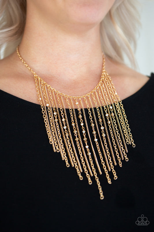 First Class Fringe - Gold necklace