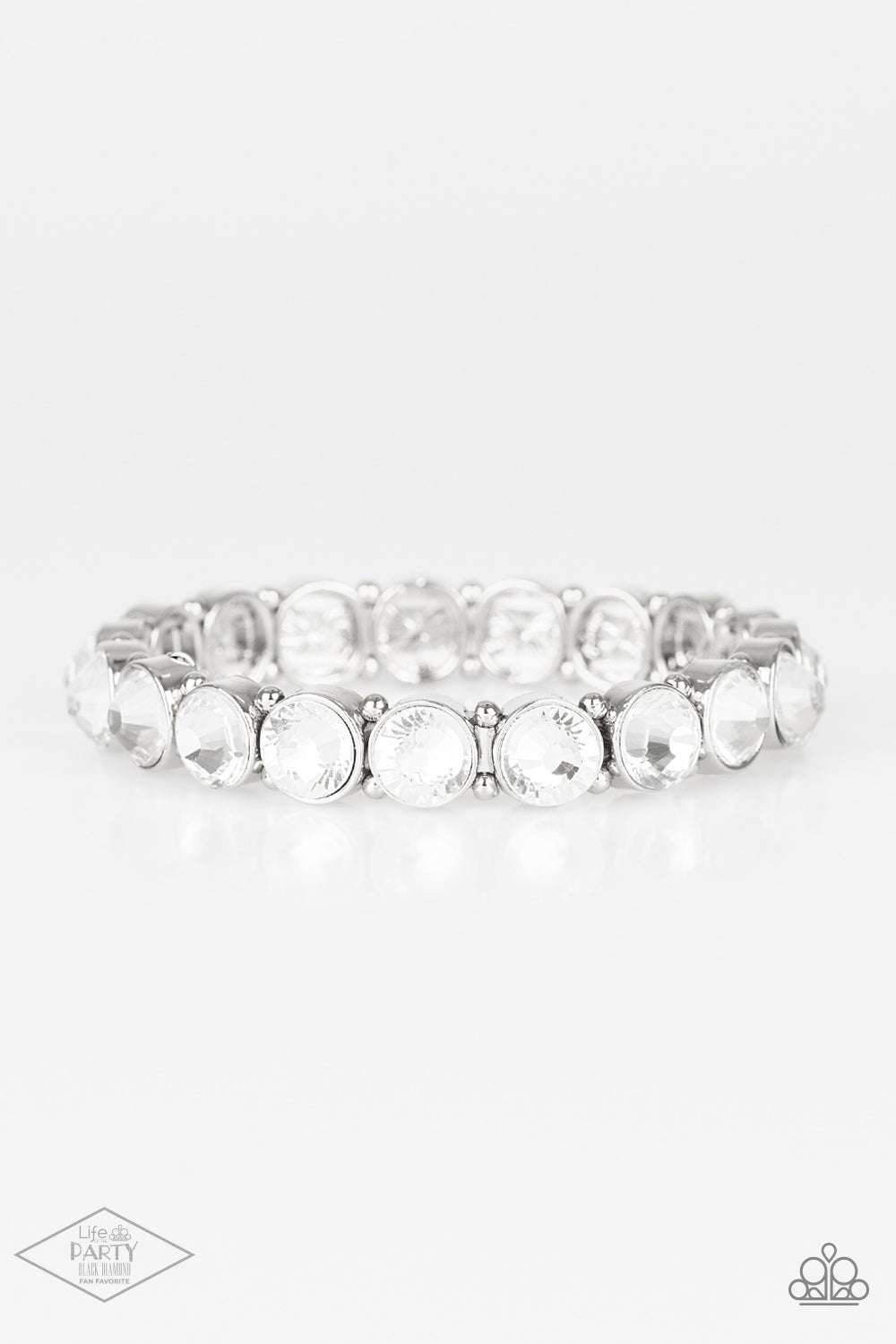 Pulsera blanca con destellos recubiertos de azúcar