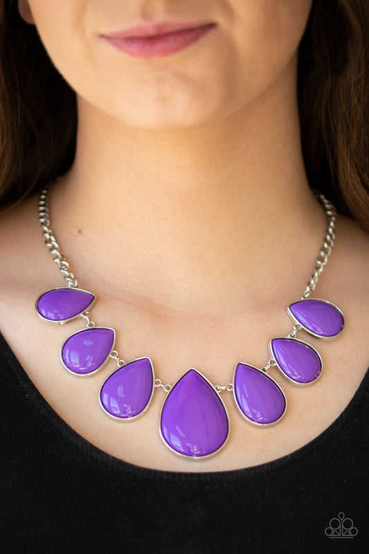 Drop Zone - Purple necklace-Vintage
