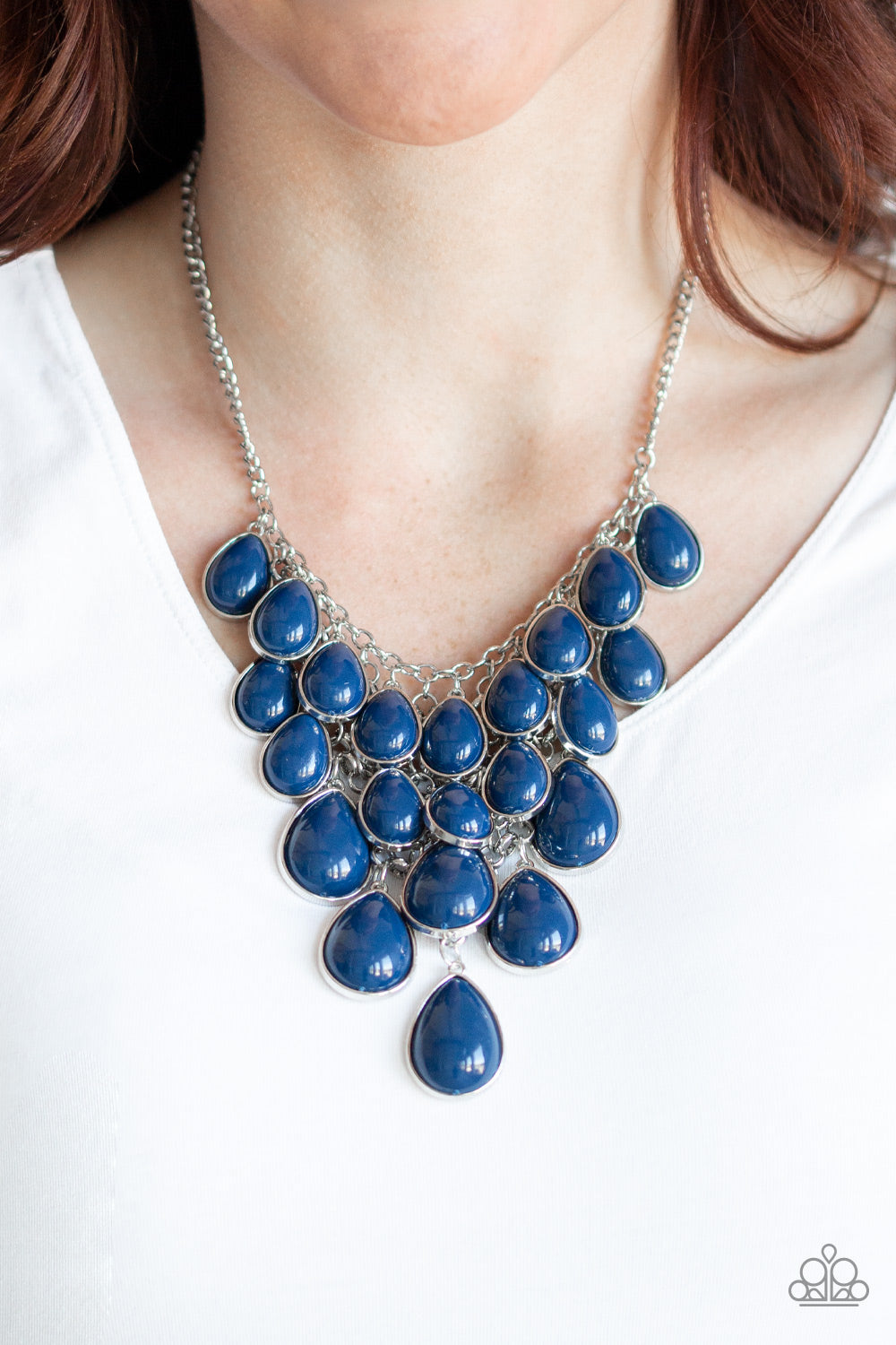 Compra hasta que TEARDROP - Collar azul - Vintage