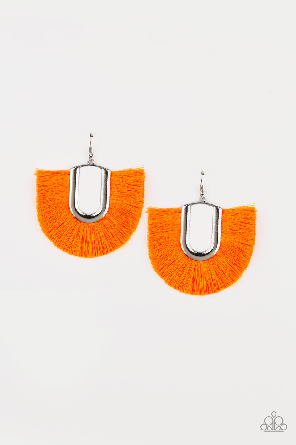 Tassel Tropicana - Orange earrings-Vintage