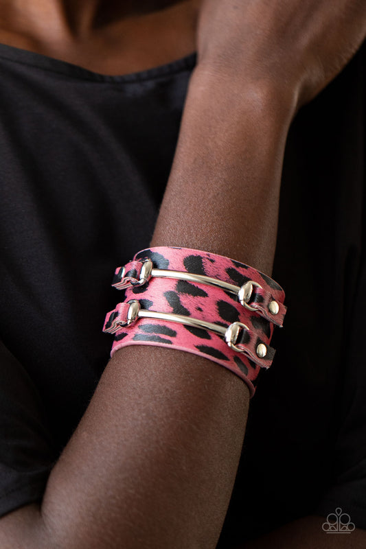 Escena de safari - Pulsera rosa