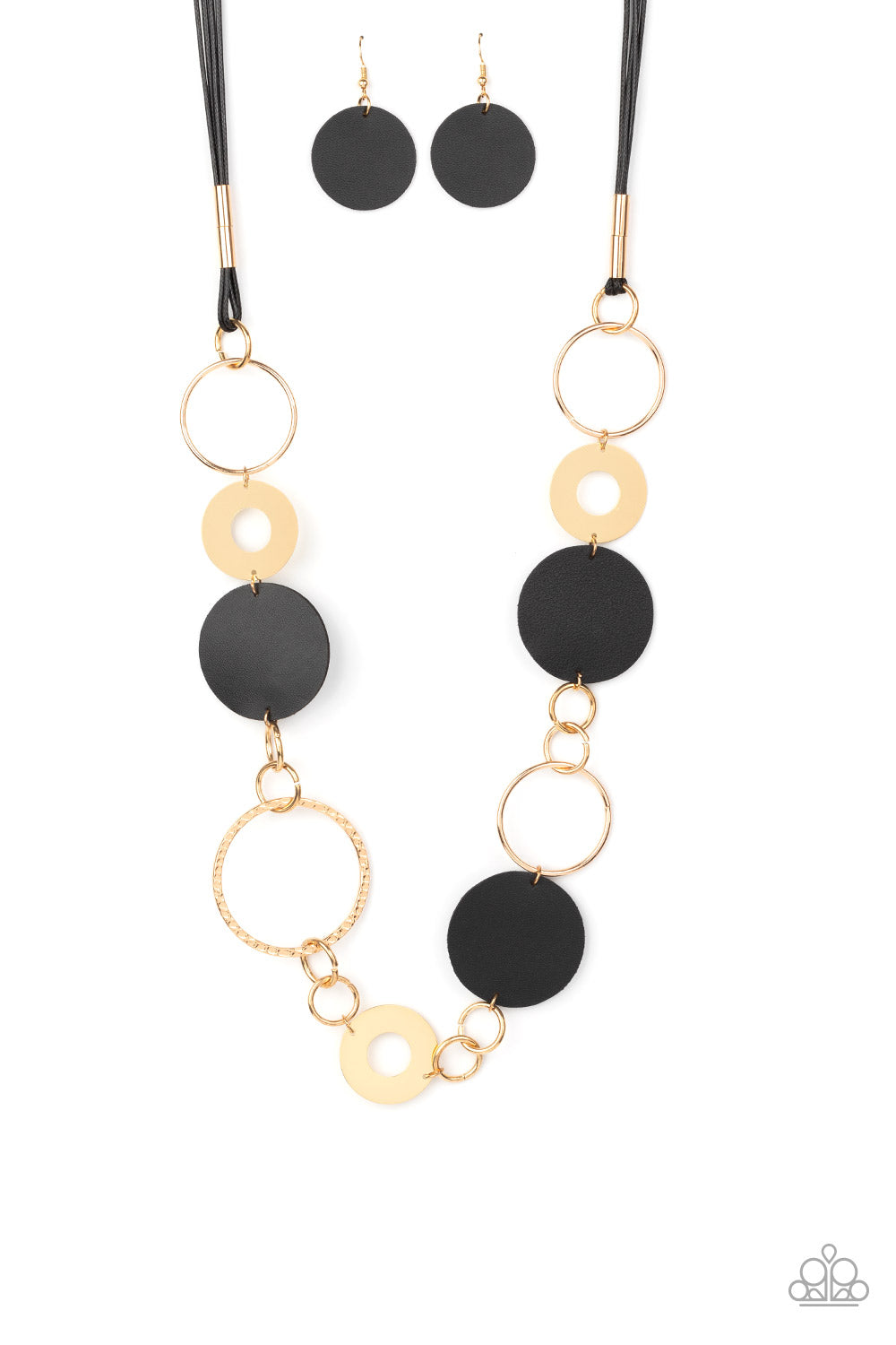 Sooner or LEATHER - Black necklace