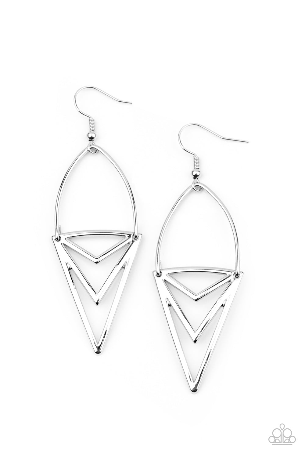 Proceed With Caution - Silver earrings