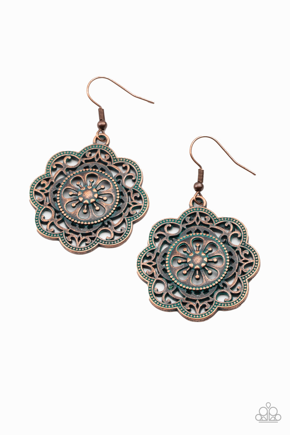 Western Mandalas - Copper earrings