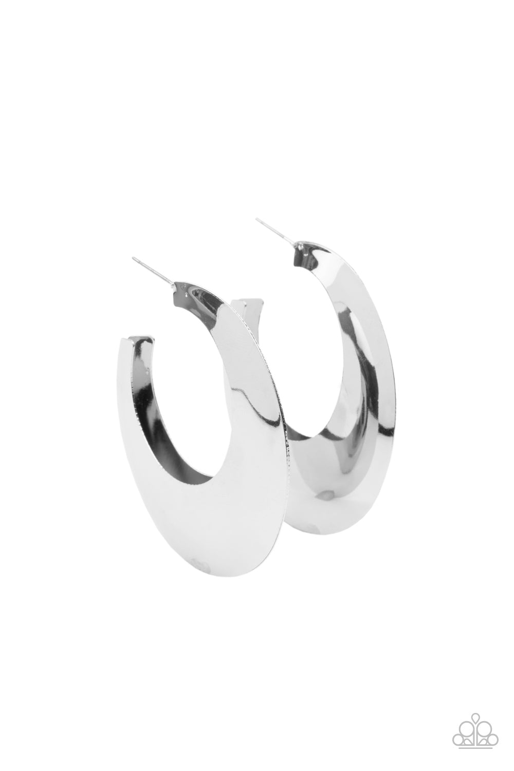 Going OVAL-board - Silver earrings