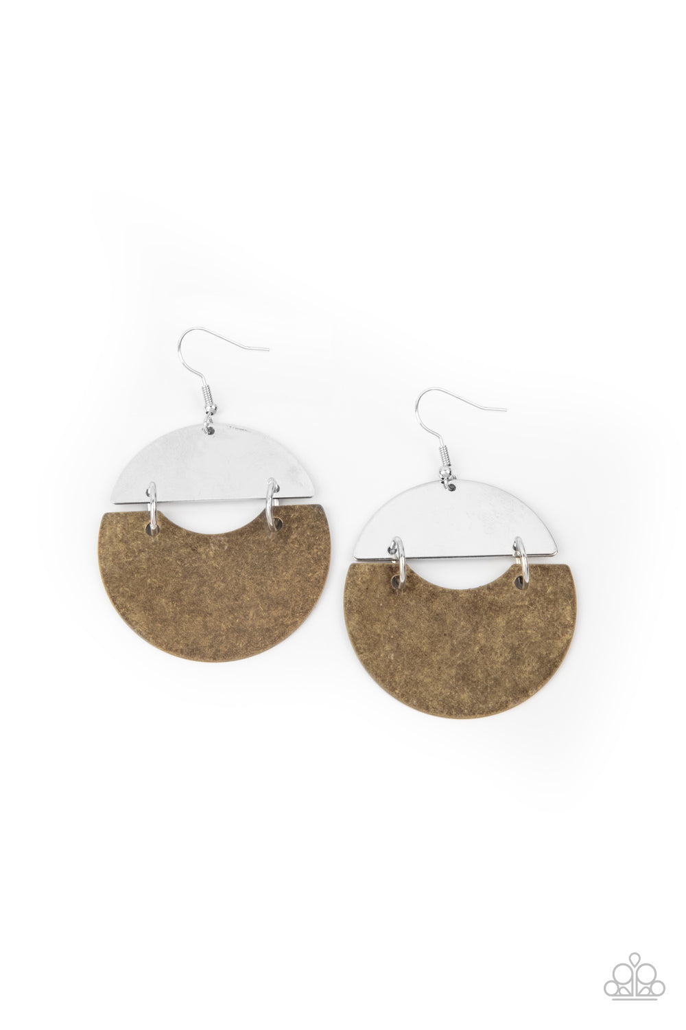 Watching The Sunrise - Brass earrings