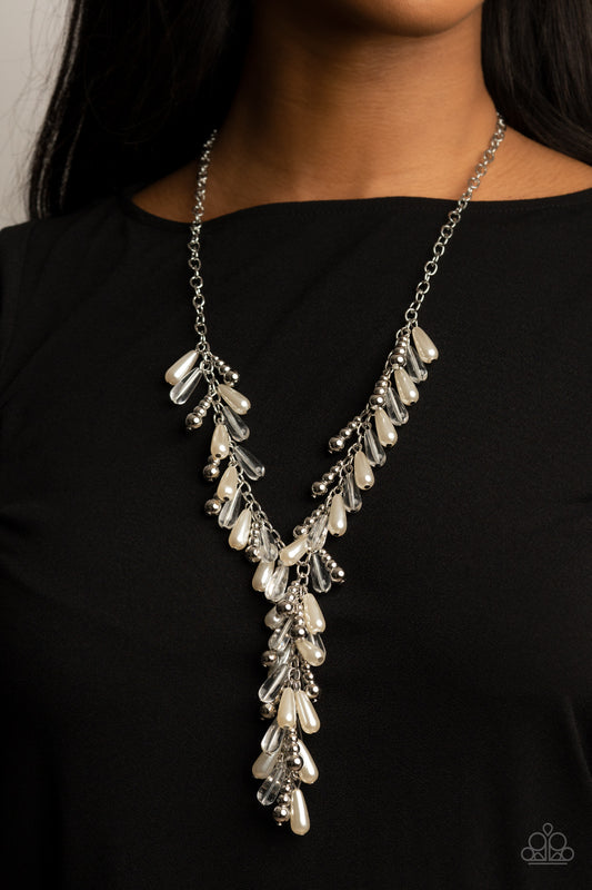 Dripping With DIVA-ttitude - White necklace