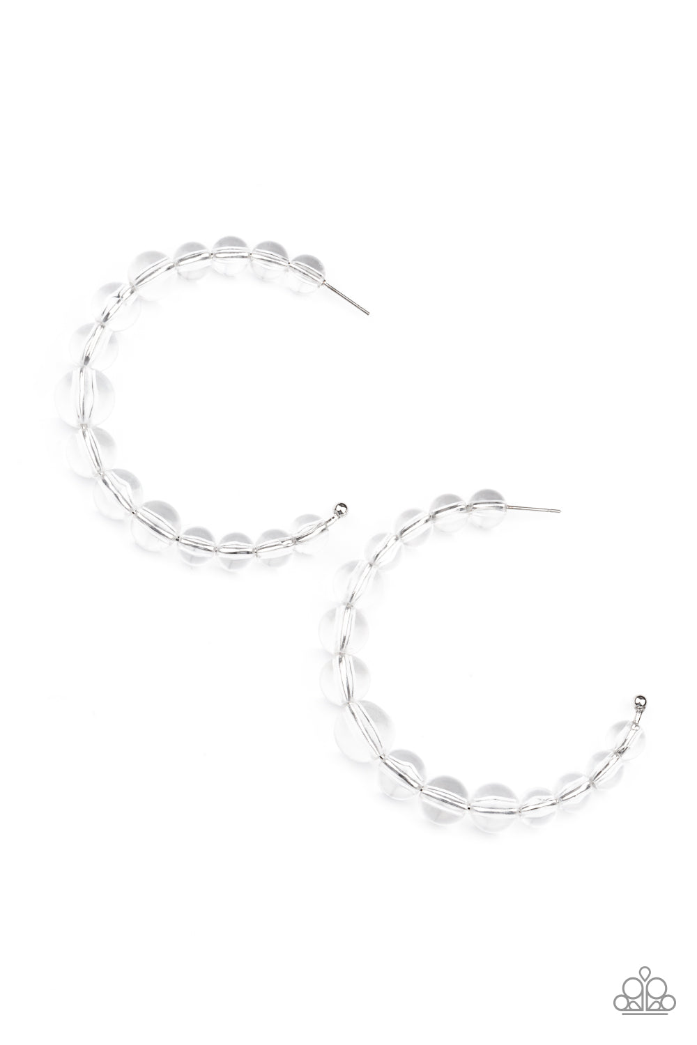 In The Clear - White earrings
